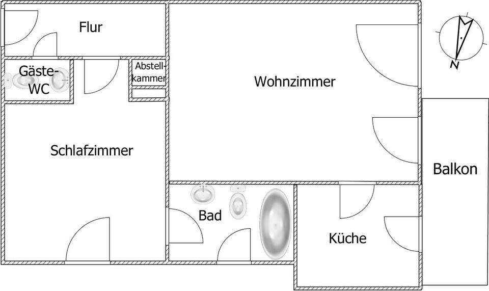 Hochparterre Kierspe - 2 Zimmer, 59 m&sup2;, 430&euro; | Angebot:26591355