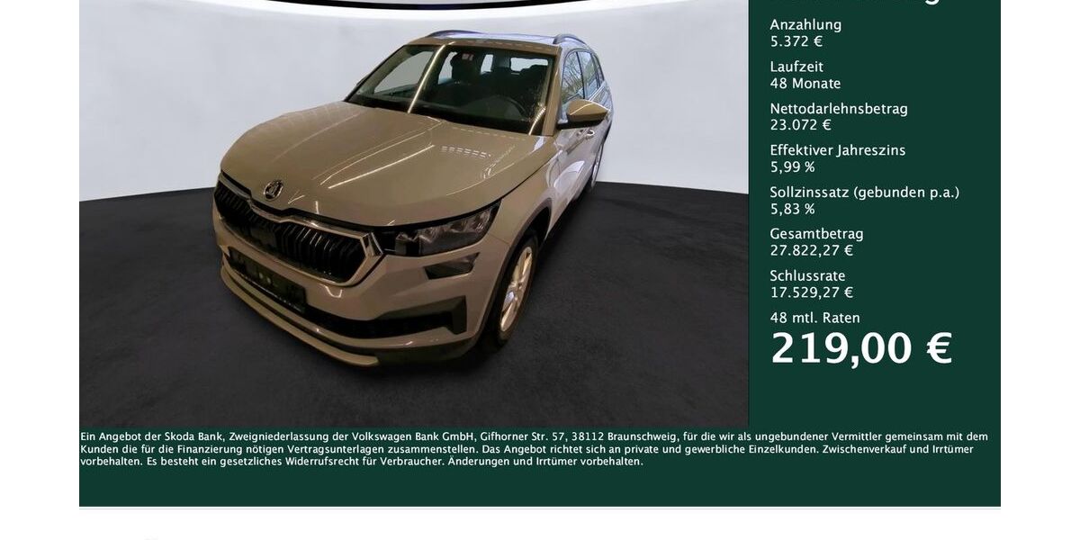 Skoda Kodiaq 51.385 km 28.444 &euro; Dortmund 44269