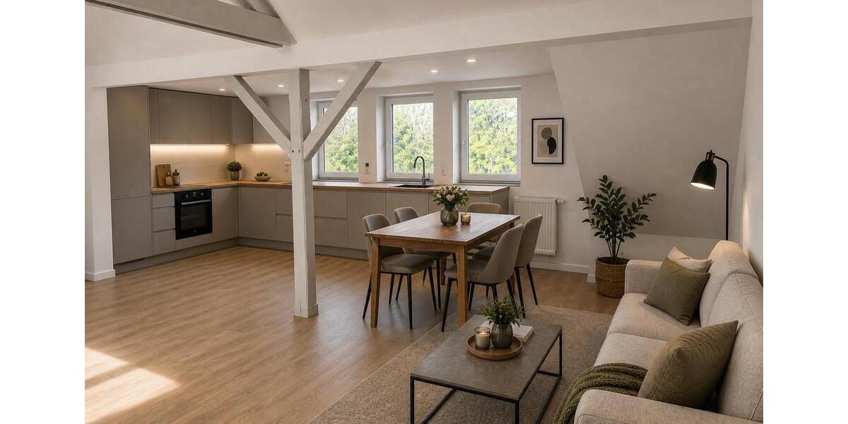 Dachgeschoßwohnung Dortmund Gartenstadt - 3 Zimmer, 81 m&sup2;, 1.090&euro; | Angebot:26577509
