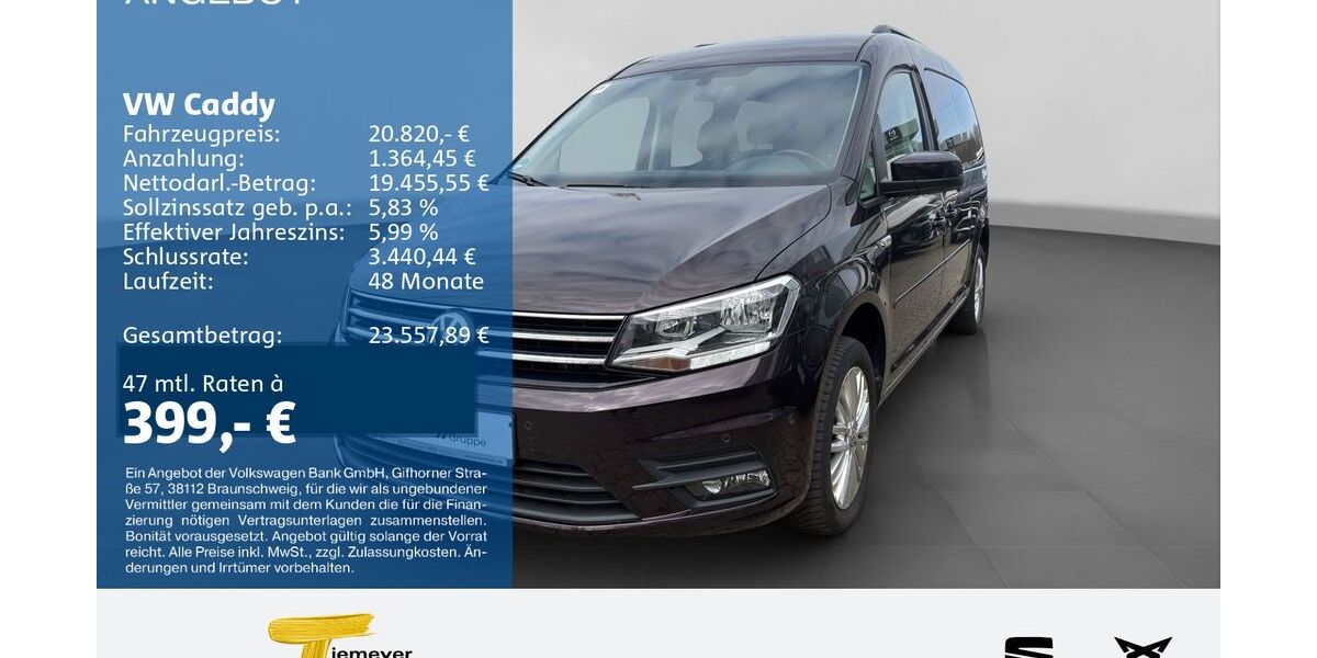 VW Caddy 51.304 km 20.820 &euro; Lüdenscheid 58513