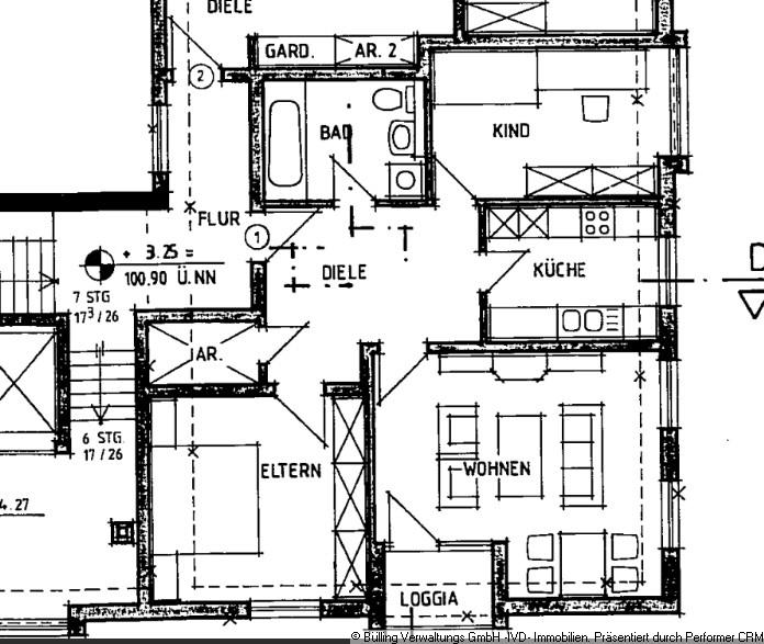 Etagenwohnung Dortmund Hörde - 3 Zimmer, 75 m&sup2;, 421&euro; | Angebot:26588034