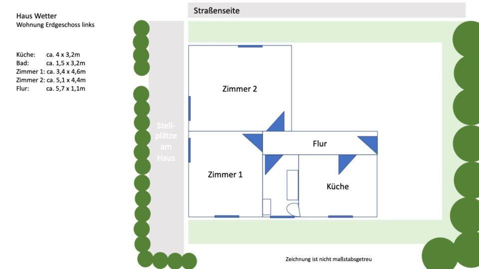 Erdgeschoßwohnung Wetter (Ruhr) - 2.5 Zimmer, 62 m&sup2;, 523&euro; | Angebot:25958289