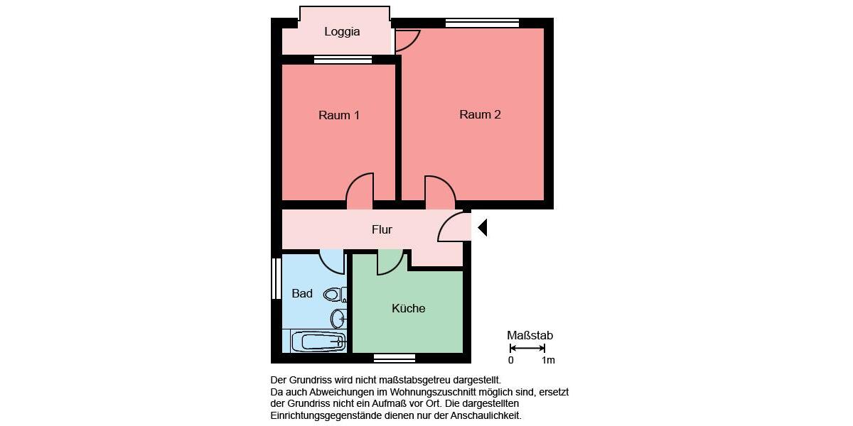 Etagenwohnung Iserlohn Gerlingsen - 2 Zimmer, 61 m&sup2;, 449&euro; | Angebot:26545847