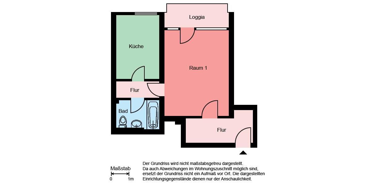 Etagenwohnung Iserlohn Gerlingsen - 1 Zimmer, 44 m&sup2;, 329&euro; | Angebot:25542372