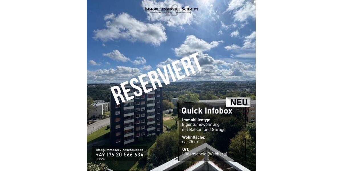 Etagenwohnung Lüdenscheid Wehberg - 3 Zimmer, 129.900&euro; | Angebot:25685542