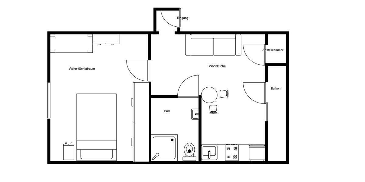 Etagenwohnung Dortmund Aplerbeck - 1 Zimmer, 40 m&sup2;, 480&euro; | Angebot:25853043
