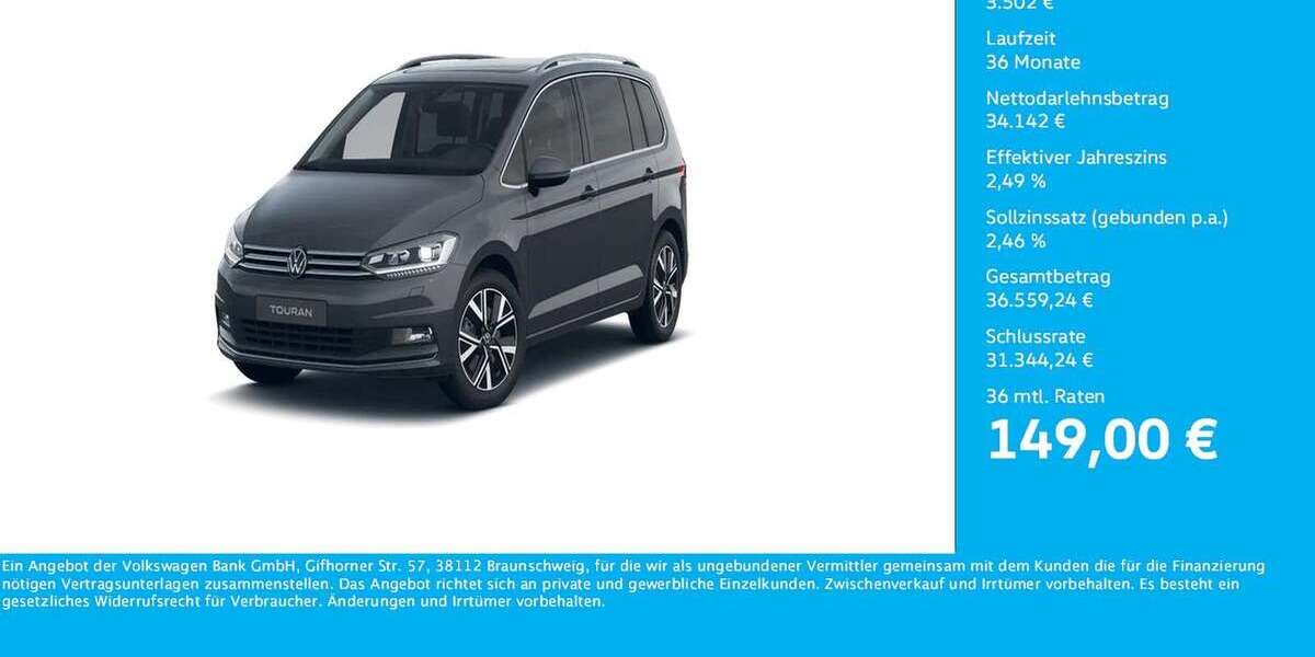 VW Touran 9.996 km 37.644 &euro; Bergkamen 59192